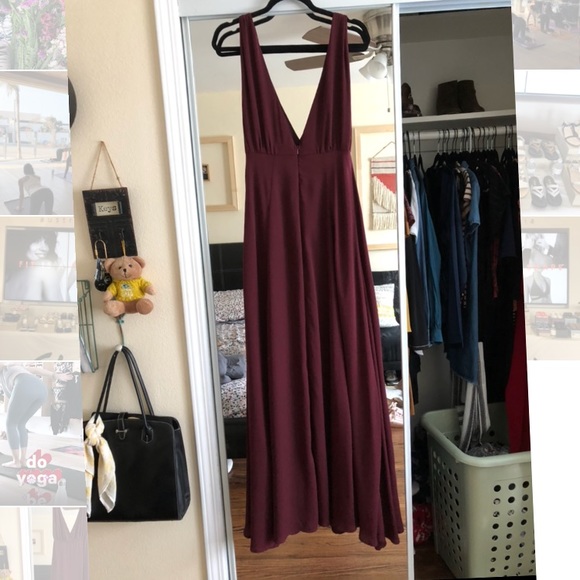 COPY - BALLROOM BURGUNDY MAXI DRESS - Picture 3 of 8